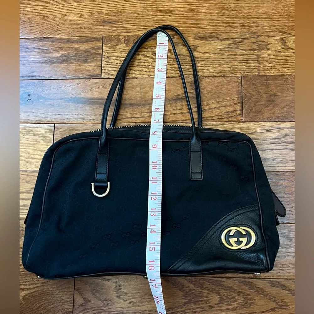 GUCCI Monogram Medium Britt Boston Black - Picture 13 of 13